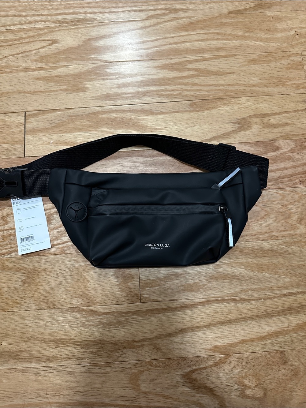 Black Water-Resistant Waist Bag